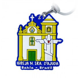 Bahia Igreja D'Ajuda - Chaveiro Emborrachado 