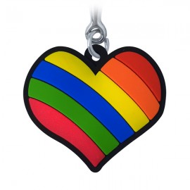 Coração LGBT- Chaveiro Emborrachado