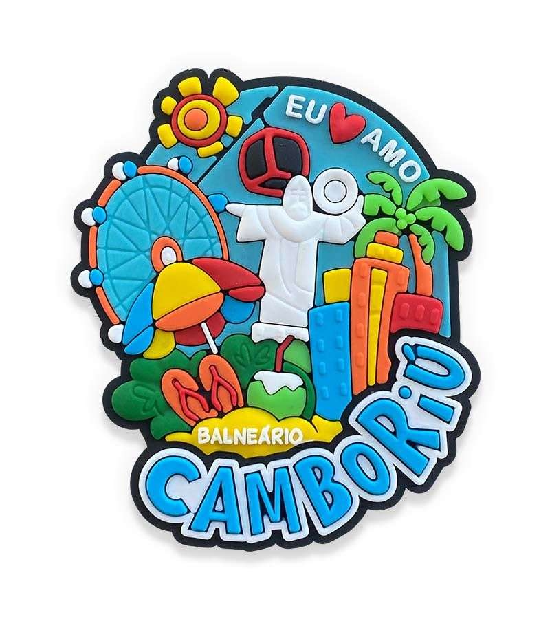 Ímã Emborrachado de Balneário Camboriú 2 Ímã de Geladeira Souvenir
