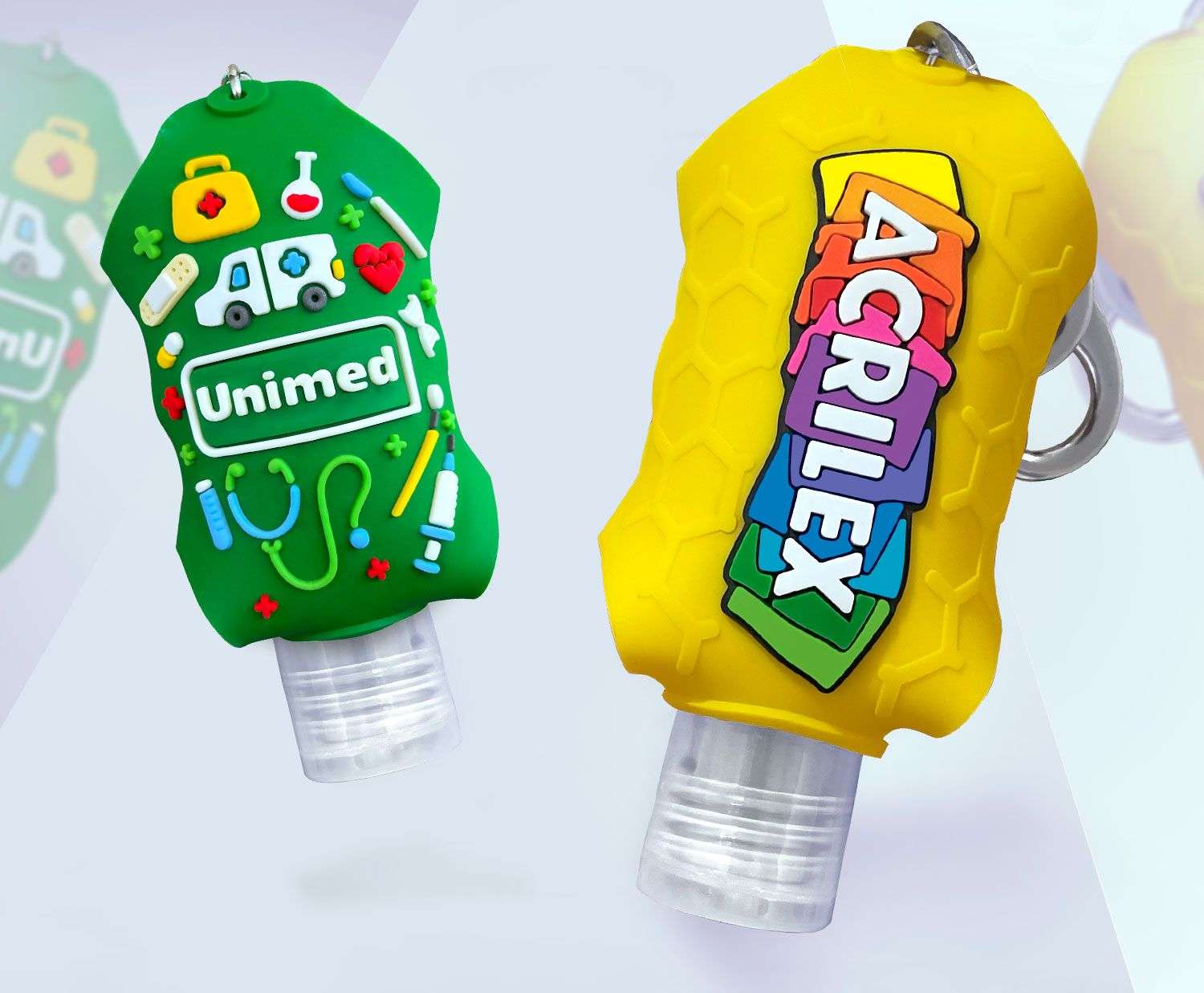 Chaveiro Álcool Em Gel Emborrachado ColorGift