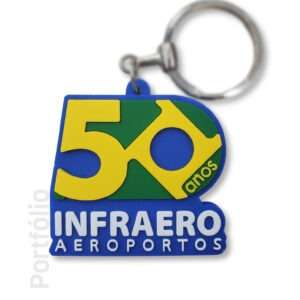 Infraero 50 Anos – Chaveiro Emborrachados Personalizadas ColorGift